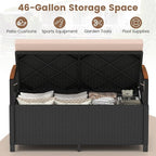 Tangkula 46 Gallon Outdoor Bench - Image 3