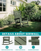 SEWALL HDPE Rocking Chair, Oversized Outdoor Rocking Chair - Image 3