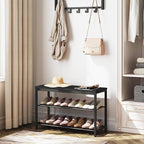 HOOBRO Shoe Bench, 3-Tier Shoe Rack, Industrial Shoe Organizer Storage Bench - Image 2