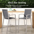 Best Choice Products Outdoor Bar Stools Set of 2, Bar Height, Patio Furniture - Image 3