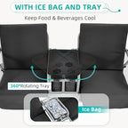 HOMREST 2 Seat Outdoor Porch Swing, Patio Swing - Image 5