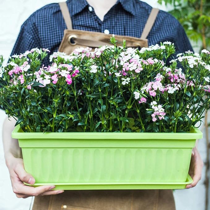 4 Packs 17 Inch Rectangular Window Flower Box Planter - Image 4