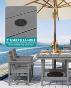 SERWALL Patio Dining Table and Bench Set - Image 2