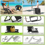 Suteck Zero Gravity Chair Set of 2, Reclining Camping Lounge Chair w/Removable - Image 3