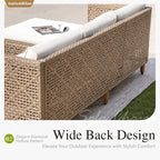 Sophia and William 5-Piece Wicker Patio Furniture Set, L-Shaped Outdoor - Image 5