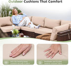 Amopatio Outdoor Patio Furniture Set 7 Pieces Patio Conversation Set Sectional - Image 7