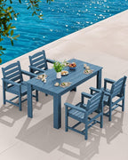 SERWALL HDPE Dining Set for 4, Outdoor Dining Sets for 4 Person - Image 6