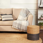 REDEARTH · Cylindrical Pouf Foot Stool Ottoman - Image 6