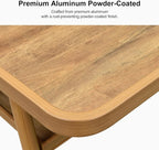 PURPLE LEAF Outdoor Bar Height Table Aluminum Patio High Bar Stools Pub Dining - Image 6