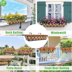 HFHOME 24 inch Window Deck Rail Planter Including Coco Liner - Image 8