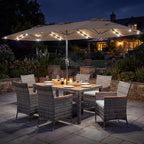 Tangkula 9 Pieces Rattan Outdoor Dining Set by TANGKULA