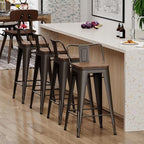 Yongchuang 26 inch Bar Stools Set of 4 Industrial Kitchen Counter Height - Image 5