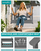 SERWALL HDPE Single Porch Swing Set of 2, Heavy Duty Single Person Swing Chair - Image 3