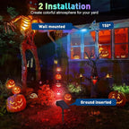 Solar Color Changing RGB Spot Lights Outdoor, 2 Pack/7 Lighting Modes - Image 4