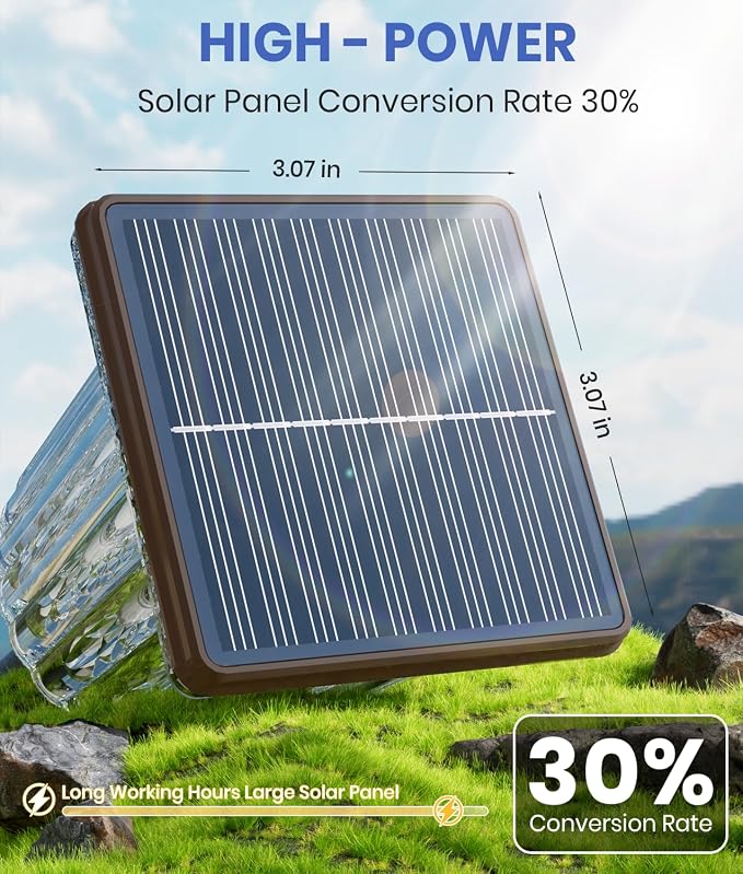 Super Bright Solar Outdoor Lights Waterproof Pathway Powered 4-Pack, Adjustable - Image 2