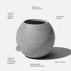 Veradek Strata Series Sphere Round Planter - Image 3