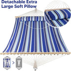 SUNCREAT Hammocks Quilted Fabric Hammock, Double Hammock - Image 3