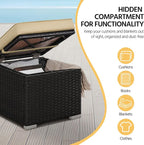 Yaheetech Wicker Ottomans, Outdoor/Indoor Footstools, Additional Seating - Image 8