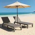 Outdoor Chaise Lounge Set of 2, Lightweight Patio Chairs, Waterproof Sun - Image 4