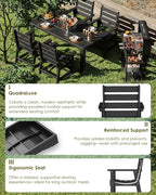 GREENVINES Outdoor Dining Chairs Set of 2 | HDPE | Patio Chair | All-Weather | - Image 5