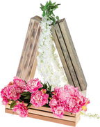 20" Rectangular Rustic Wood Planter - Image 7