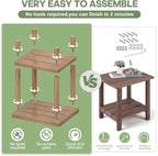Outdoor Side Table, 2-Tier Small Outdoor Table - Image 4