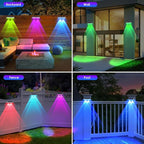 2 Pack Solar Fence Lights Outdoor, 2PK Solar Outdoor Light Warm White & RGB - Image 7