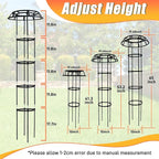 65 Inch Garden Trellis for Climbing Plants Outdoor, Mushroom Top Trellis for - Image 2