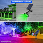 T-SUN Solar Spotlights, Color Changing 7 LED Waterproof Solar Garden Lights - Image 4