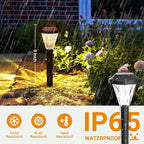 GIGALUMI 10 Pack Solar Lights Outdoor Waterproof, Outdoor Solar Lights - Image 2