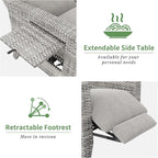 IDEALHOUSE Wicker Outdoor Recliner Reclining Patio Chairs - Image 7