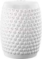 Safavieh Castle Gardens Collection Stella Nail Head White Glazed Ceramic Garden - Image 5