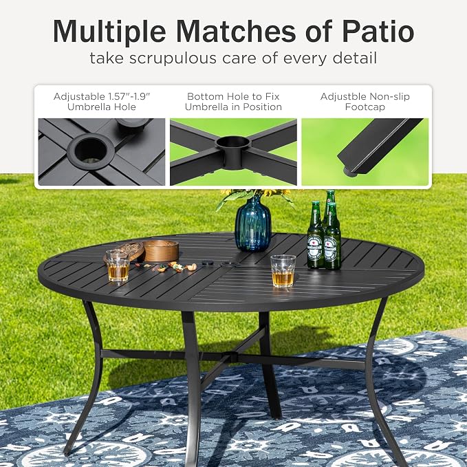 PHI VILLA Outdoor Round Dining Table - Image 5