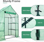 Aoodor Walk-in Greenhouse with 4 Shelves, 4.7×2.5×6.4 ft Outdoor Garden Plant - Image 5