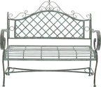 SAFAVIEH Outdoor Collection Abner Victorian Antique Dark Green Wrought Iron by SAFAVIEH