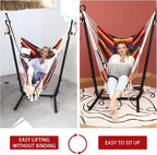 ZEYU Hammock Chair with Stand Double Hammock Chair Bohemian Style with Tassel - Image 2