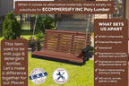 Poly Lumber Wood 5FT Porch Swing Amish Craftsmandship Made in USA HDPE - Image 3