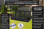 Poly Lumber Wood 4FT Porch Swing Amish Craftsmandship Made in USA HDPE - Image 3
