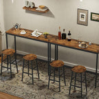 Bar Stools, 24.4 Inch Kitchen Breakfast Bar Stools, Industrial Bar Stools - Image 6