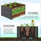 Quictent Galvanized Raised Garden Bed 4x3x2ft Tall Garden Bed Extra Height - Image 6