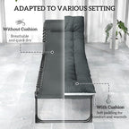 Outsunny Chaise Lounge Chair Outdoor Set of 2, 5-Position Adjustable Outdoor - Image 5