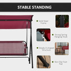 Outsunny 3-Person Porch Swing - Image 4
