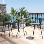 Tangkula 27 Inches Patio Bar Table, Round Bar Height Bistro Table - Image 2