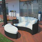 Modway Taiji Outdoor Patio Daybed in Espresso White - Image 6