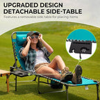 FUNDANGO Chaise Lounge Chair Outdoor, 5-Position Folding Tanning Chair - Image 4