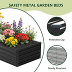 10x2x1 ft Galvanized Raised Garden Bed, Outdoor Planter Box Metal Patio Kit - Image 3