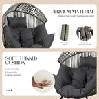 JAMFLY Egg Chair Wicker Outdoor Chairs, Oversized Patio Chair Oversized Lounger - Image 4