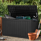 YITAHOME 100 Gallon Resin Deck Box, Weather Resistant Outdoor Storage Box - Image 6