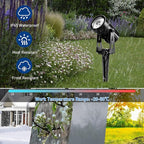 T-SUNUS Christmas Solar Landscape Spotlights Warm White 3000K Metal Lights - Image 2