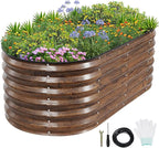 1MORE Galvanized Raised Garden Bed- Planter Garden Boxes Outdoor, Raised Beds by 1MORE